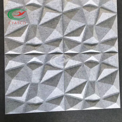 Панель Mildewproof полиэфирного волокна стены диаманта 3D акустическая непахучее