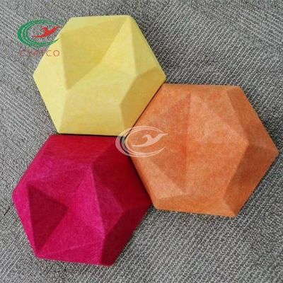 Звукоизоляционные цветов акустической панели полиэфирного волокна 3D универсальные 48