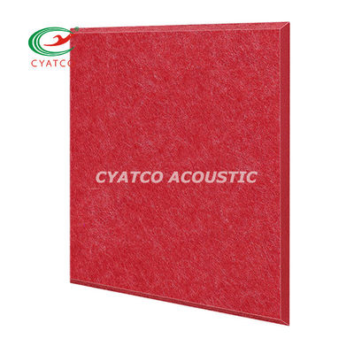 9мм красный полиэфир волокна Stop Эхо Фильт Стенные панели Beveled Edge Sound Proof Padding
