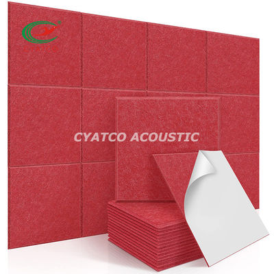 9мм красный полиэфир волокна Stop Эхо Фильт Стенные панели Beveled Edge Sound Proof Padding
